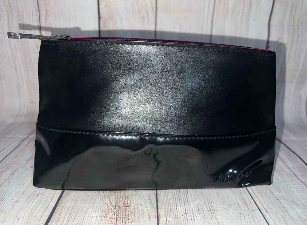 Calvin Klein Black Cosmetic Makeup Bag Travel